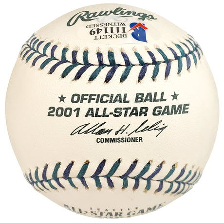 Kazuhiro Sasaki Autographed Official 2001 All Star Baseball Seattle Mariners In Staedtler Beckett BAS Stock #115088