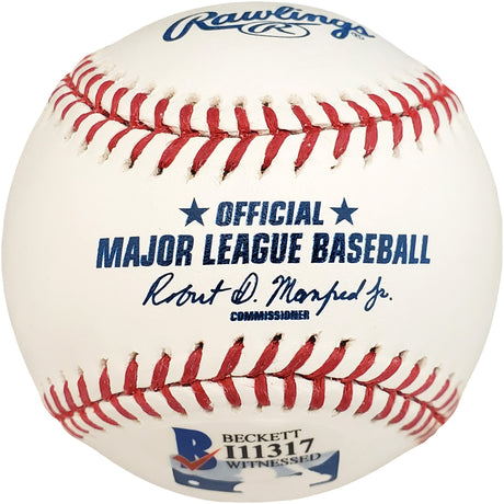 Kazuhiro Sasaki Autographed Official MLB Baseball Seattle Mariners English & Kanji In Staedtler Beckett BAS Stock #115093
