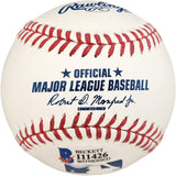 Kazuhiro Sasaki Autographed Official MLB Baseball Seattle Mariners Beckett BAS Stock #115091