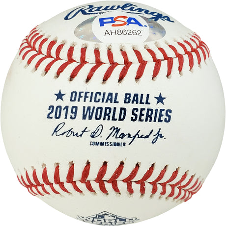 Daniel Hudson Autographed Official 2019 World Series MLB Baseball Washington Nationals PSA/DNA Stock #179014