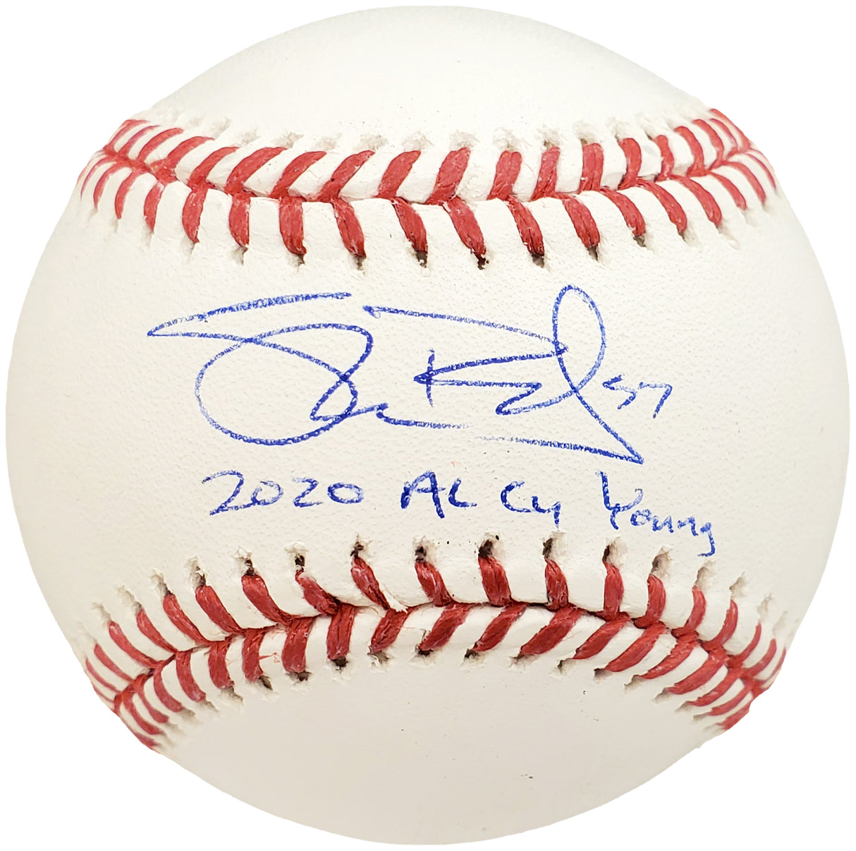 Shane Bieber Autographed Official MLB Baseball Cleveland Indians "2020 AL Cy Young" Beckett BAS Stock #185692