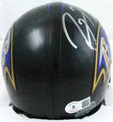 Ray Lewis Autographed Baltimore Ravens Mini Helmet w/ HOF-Beckett W Hologram