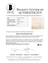 Winston Churchill Authentic Signed 1937 8x10 Letter w/ Content BAS #A39336