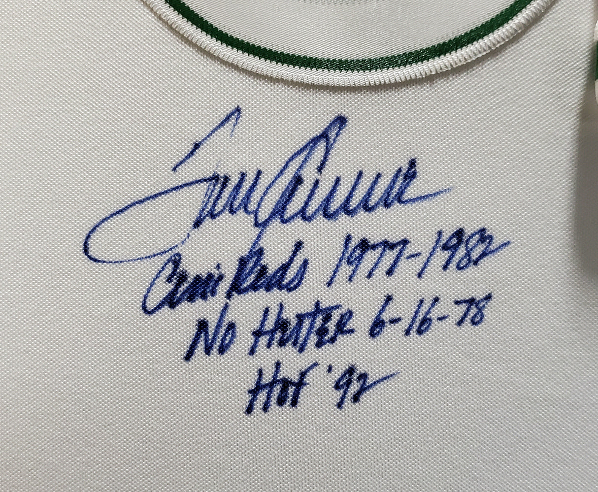 Cincinnati Reds Tom Seaver Autographed Framed St. Patrick's Day Majestic Cooperstown Jersey Size XL "1977-1982, No Hitter, HOF 92" Beckett BAS #T81658