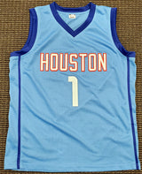 Houston Rockets John Wall Autographed Light Blue Jersey Beckett BAS Stock #189803