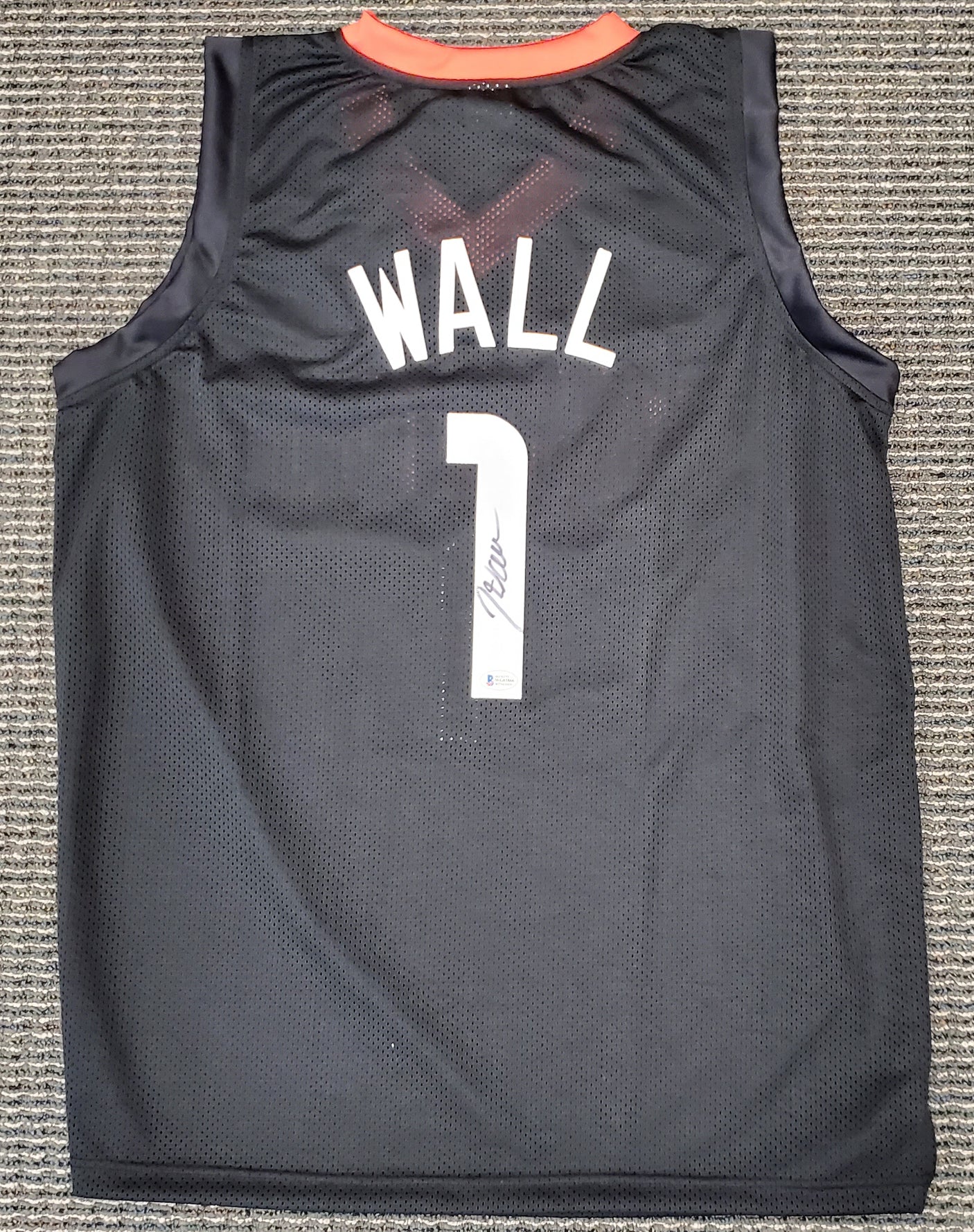 Houston Rockets John Wall Autographed Black Jersey Beckett BAS Stock #189808