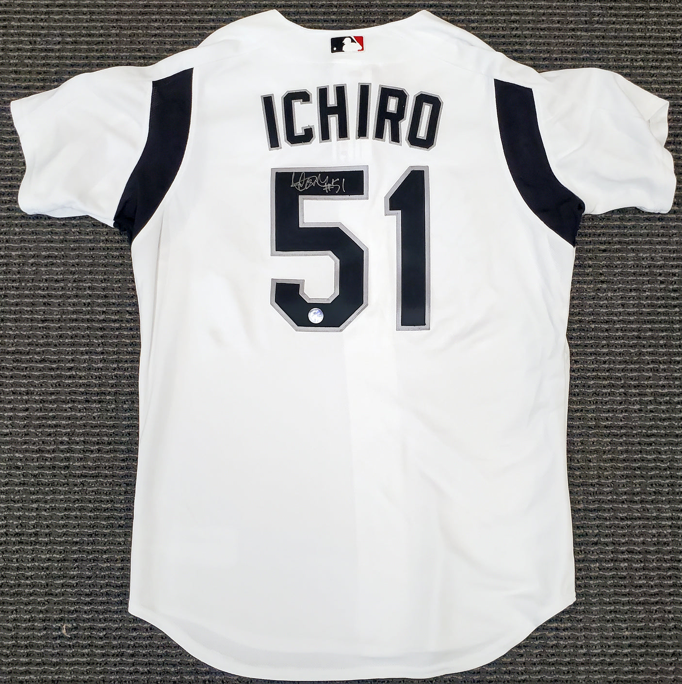 Seattle Mariners Ichiro Suzuki Autographed White Majestic 2003 All-Star Game Jersey Size L "51" IS Holo Stock #189995