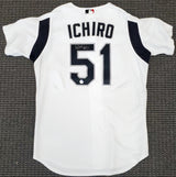Seattle Mariners Ichiro Suzuki Autographed White Majestic 2003 All-Star Game Jersey Size XL "51" IS Holo Stock #189996