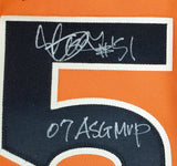 Seattle Mariners Ichiro Suzuki Autographed Orange Majestic 2007 All-Star Game Jersey "07 ASG MVP" Size XL IS Holo Stock #189814