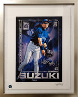 Ichiro Suzuki Autographed Framed Topps Project 2020 Fine Art Print Seattle Mariners "51" With Ben Baller AP #/20 IS Holo Stock #190513