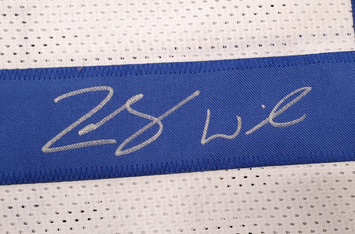 BYU Cougars Zach Wilson Autographed White Jersey Beckett BAS Stock #191150