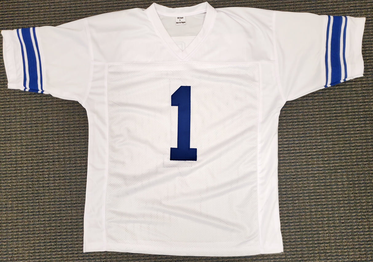 BYU Cougars Zach Wilson Autographed White Jersey Beckett BAS Stock #191150