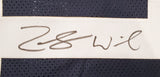 BYU Cougars Zach Wilson Autographed Navy Blue Jersey Beckett BAS Stock #191151