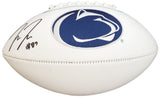 Pat Freiermuth Autographed Penn State Nittany Lions White Logo Football Beckett BAS Stock #191170
