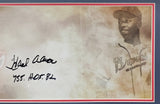 Hank Aaron Autographed Framed 10x30 Panoramic Photo Milwaukee Braves "755 HOF 82" Fanatics Stock #191202