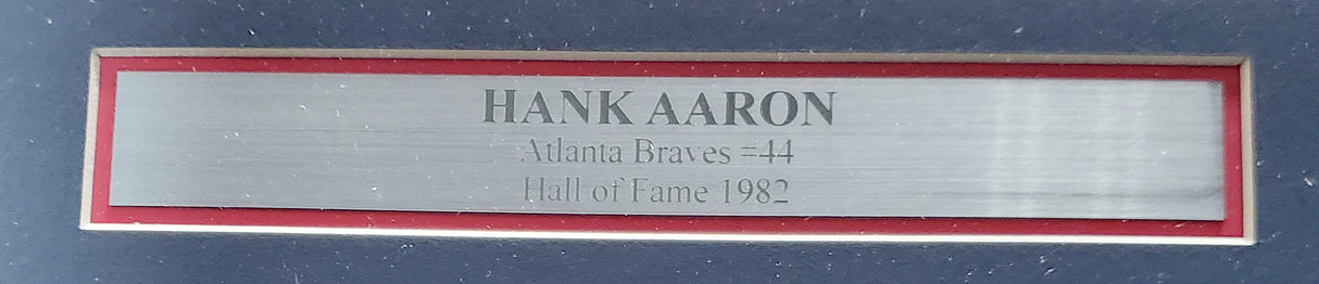 Hank Aaron Autographed Framed 20x24 Photo Atlanta Braves Fanatics Stock #191203