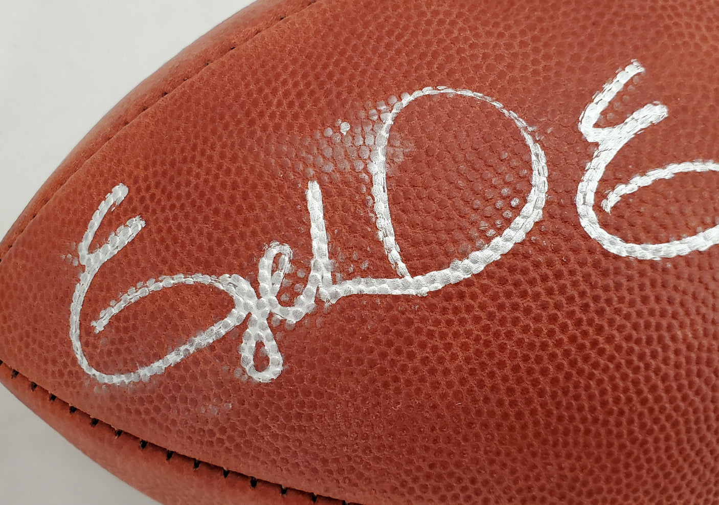 Ezekiel Elliot Autographed Official NFL Leather Football Dallas Cowboys Beckett BAS #Y92586