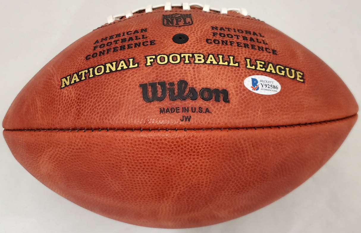 Ezekiel Elliot Autographed Official NFL Leather Football Dallas Cowboys Beckett BAS #Y92586