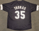 Chicago White Sox Frank Thomas Autographed Black Jersey Beckett BAS Stock #192591