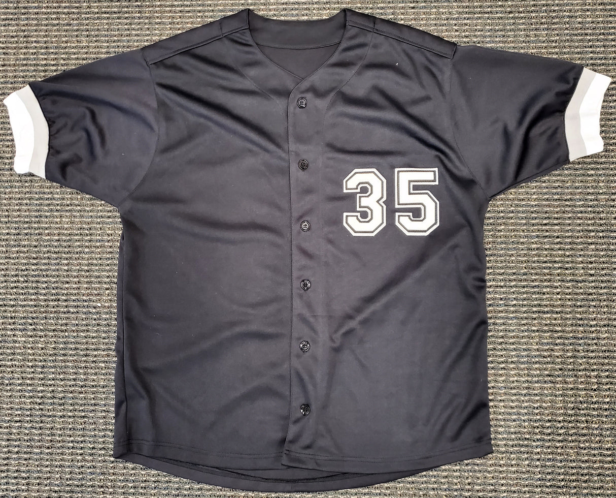 Chicago White Sox Frank Thomas Autographed Black Jersey Beckett BAS Stock #192591