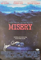 James Caan Autographed 12x18 Misery Movie Poster Beckett BAS Stock #192596