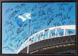 Seattle Seahawks Super Bowl XLVIII Champion Autographed Framed 20x30 Canvas Photo "SB XLVIII Champs!" With 42 Signatures Including Russell Wilson & Marshawn Lynch #/112 MCS Holo Stock #94470