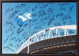 Seattle Seahawks Super Bowl XLVIII Champion Autographed Framed 20x30 Canvas Photo "SB XLVIII Champs!" With 42 Signatures Including Russell Wilson & Marshawn Lynch #/112 MCS Holo Stock #94470