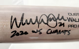 Walker Buehler Autographed Blonde Victus Game Model Bat Los Angeles Dodgers "2020 WS Champs" Beckett BAS QR Stock #193766