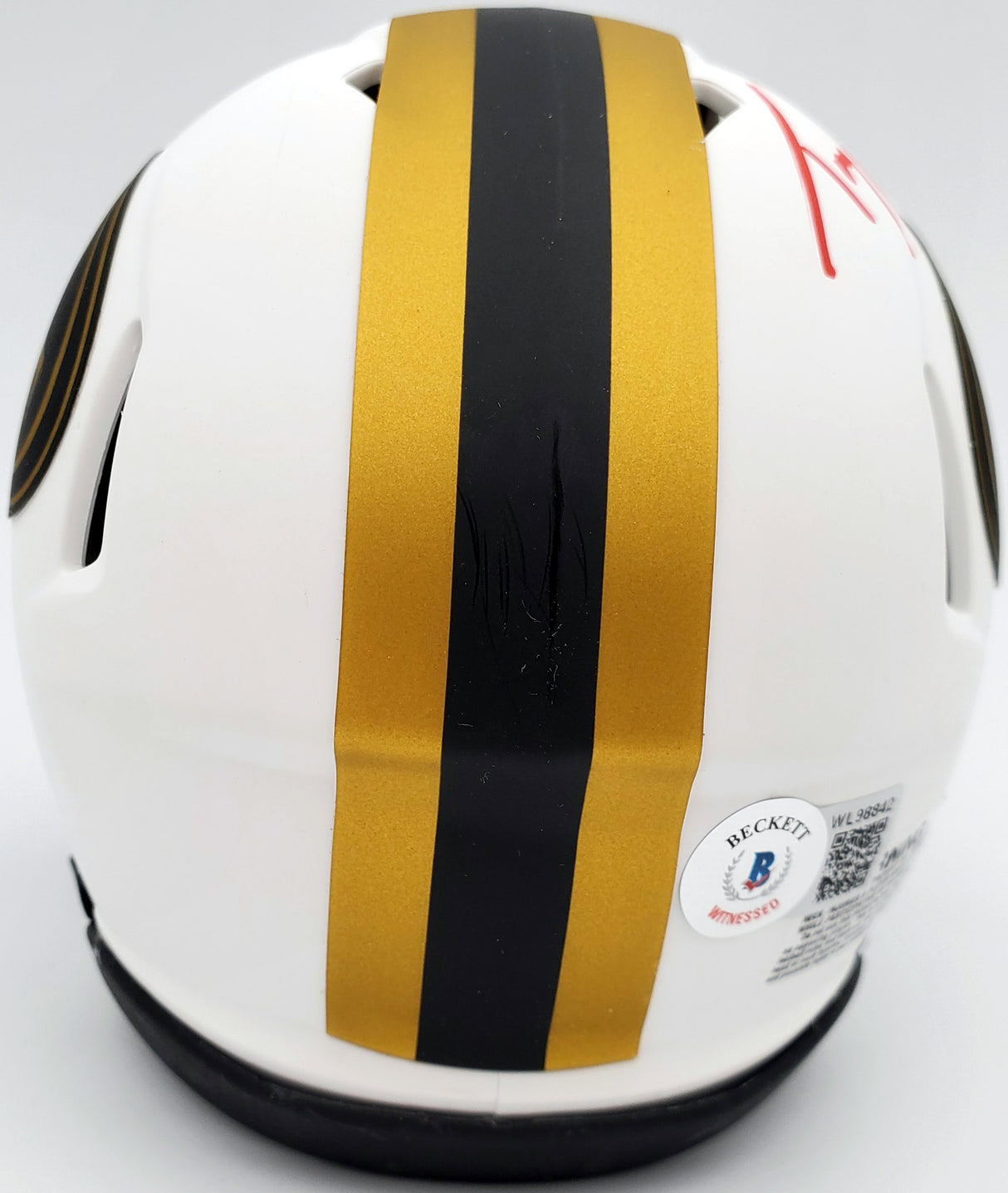 Trey Lance Autographed San Francisco 49ers Lunar Eclipse White Speed Mini Helmet Beckett BAS QR Stock #194736