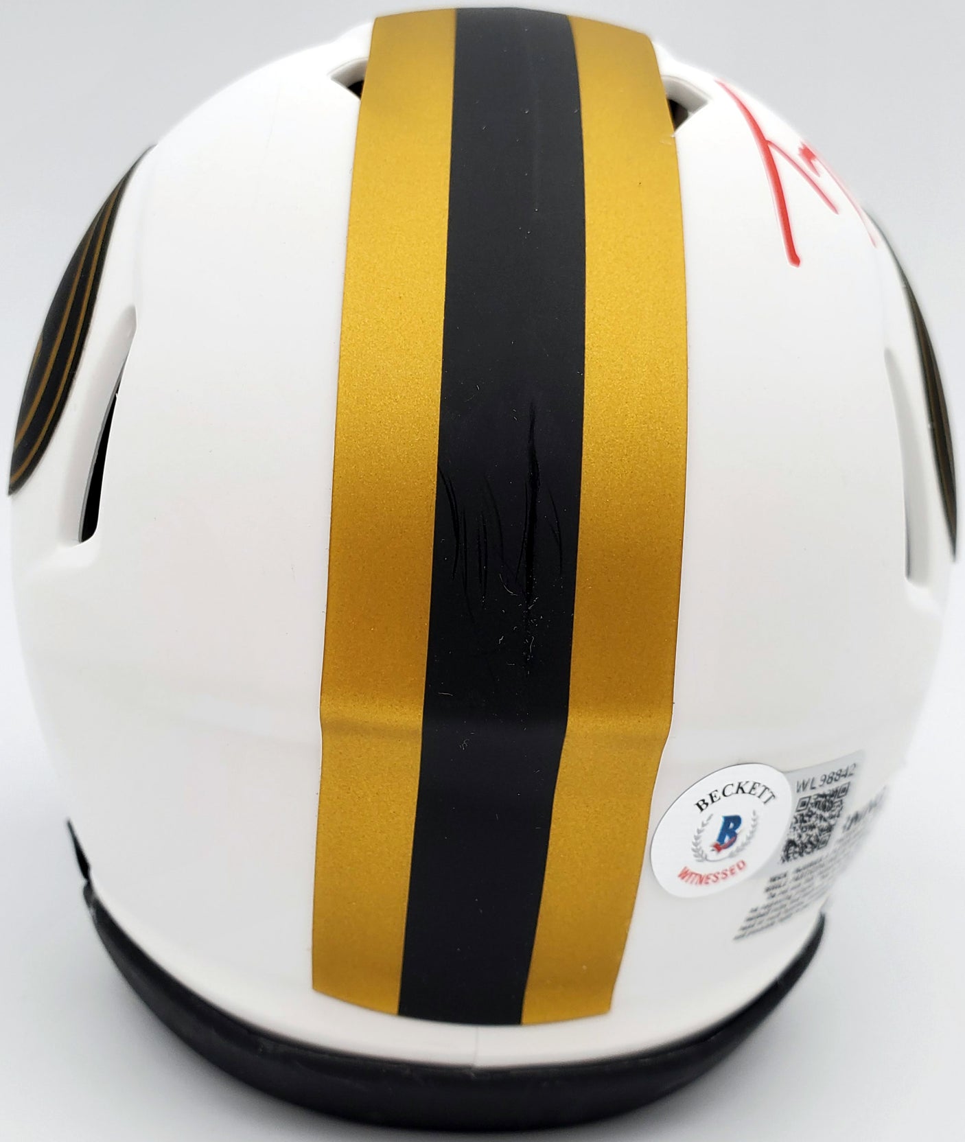 Trey Lance Autographed San Francisco 49ers Lunar Eclipse White Speed Mini Helmet Beckett BAS QR Stock #194736