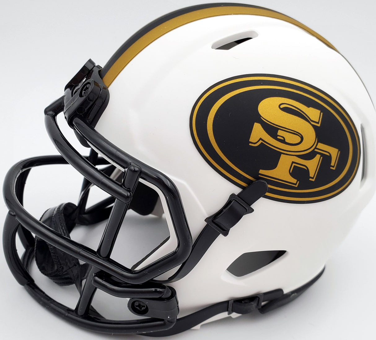 Trey Lance Autographed San Francisco 49ers Lunar Eclipse White Speed Mini Helmet Beckett BAS QR Stock #194736