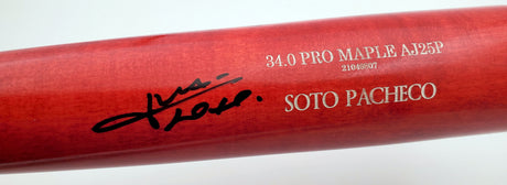 Juan Soto Autographed Red Old Hickory Game Model Bat New York Yankees Beckett BAS QR Stock #195175