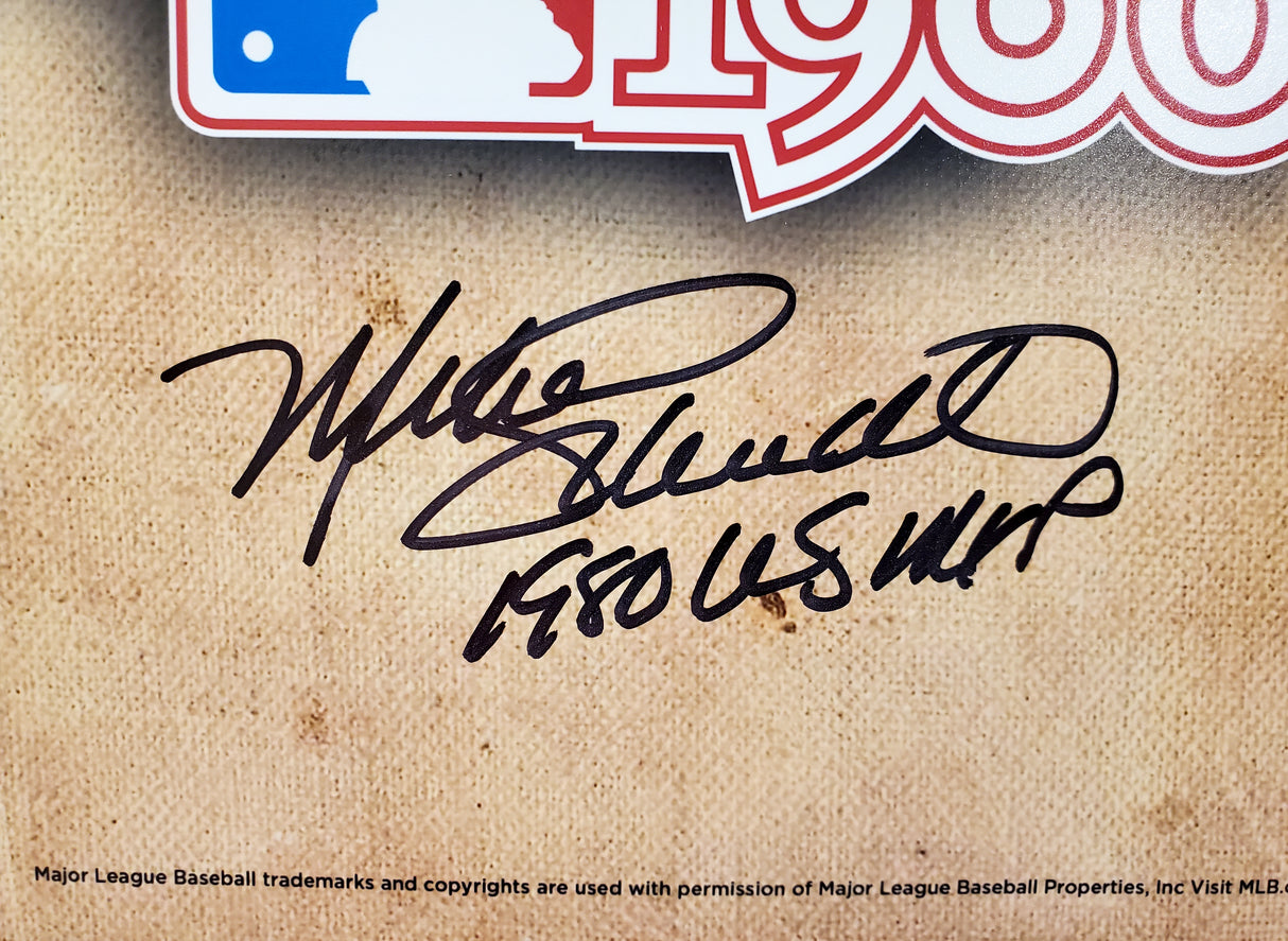 1980 World Series Champion Philadelphia Phillies Autographed 16x20 Photo With 3 Signatures Including Mike Schmidt, Pete Rose & Steve Carlton MLB Holo Stock #195178