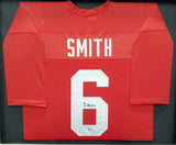 Alabama Crimson Tide Devonta Smith Autographed Framed Red Jersey Beckett BAS Stock #195228