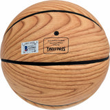 Damian Lillard Autographed Official Spalding Portland Trail Blazers Wood Logo Basketball Beckett BAS Stock #195277