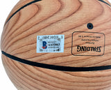 Damian Lillard Autographed Official Spalding Portland Trail Blazers Wood Logo Basketball Beckett BAS Stock #195277