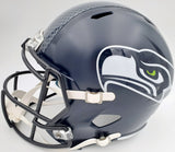 Russell Wilson Autographed Seattle Seahawks Full Size Replica Speed Helmet "SB XLVIII Champs" In Silver RW Holo Stock #94268