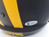 Davante Adams Autographed Green Bay Packers Black Eclipse Full Size Speed Replica Helmet Beckett BAS Stock #185688