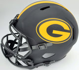 Davante Adams Autographed Green Bay Packers Black Eclipse Full Size Speed Replica Helmet Beckett BAS Stock #185688