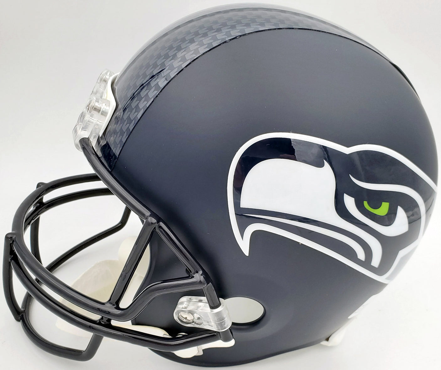 Russell Wilson Autographed Seattle Seahawks Full Size Replica Helmet In White RW Holo Stock #178967