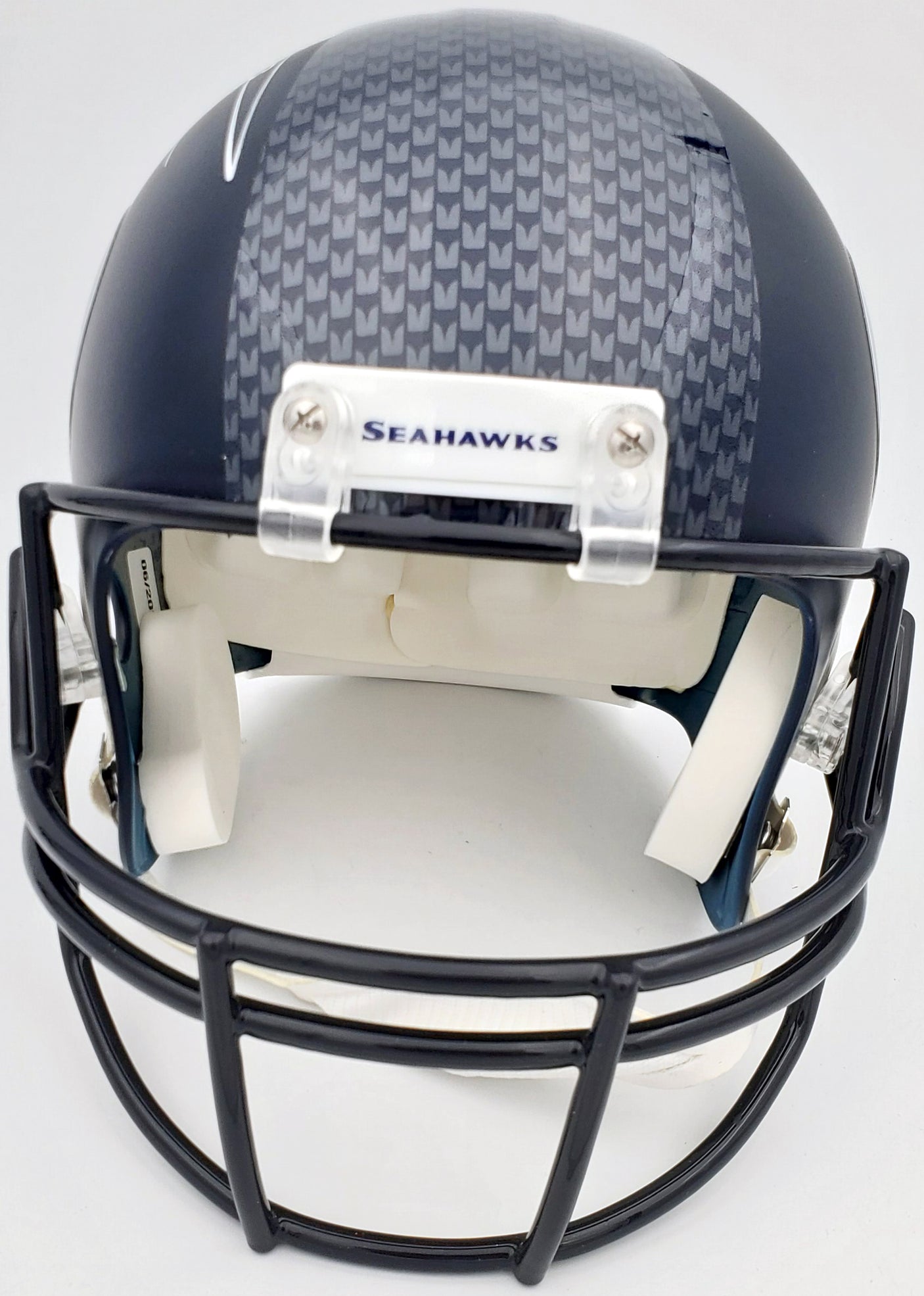 Russell Wilson Autographed Seattle Seahawks Full Size Replica Helmet In White RW Holo Stock #178967