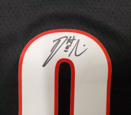 Portland Trail Blazers Damian Lillard Autographed Black Nike Jersey Size XL Beckett BAS Stock #195900
