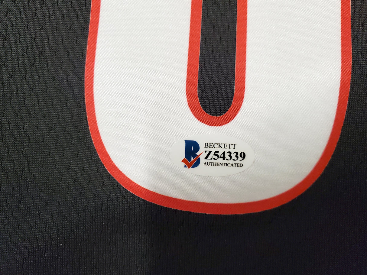 Portland Trail Blazers Damian Lillard Autographed Black Nike Jersey Size XL Beckett BAS Stock #195900