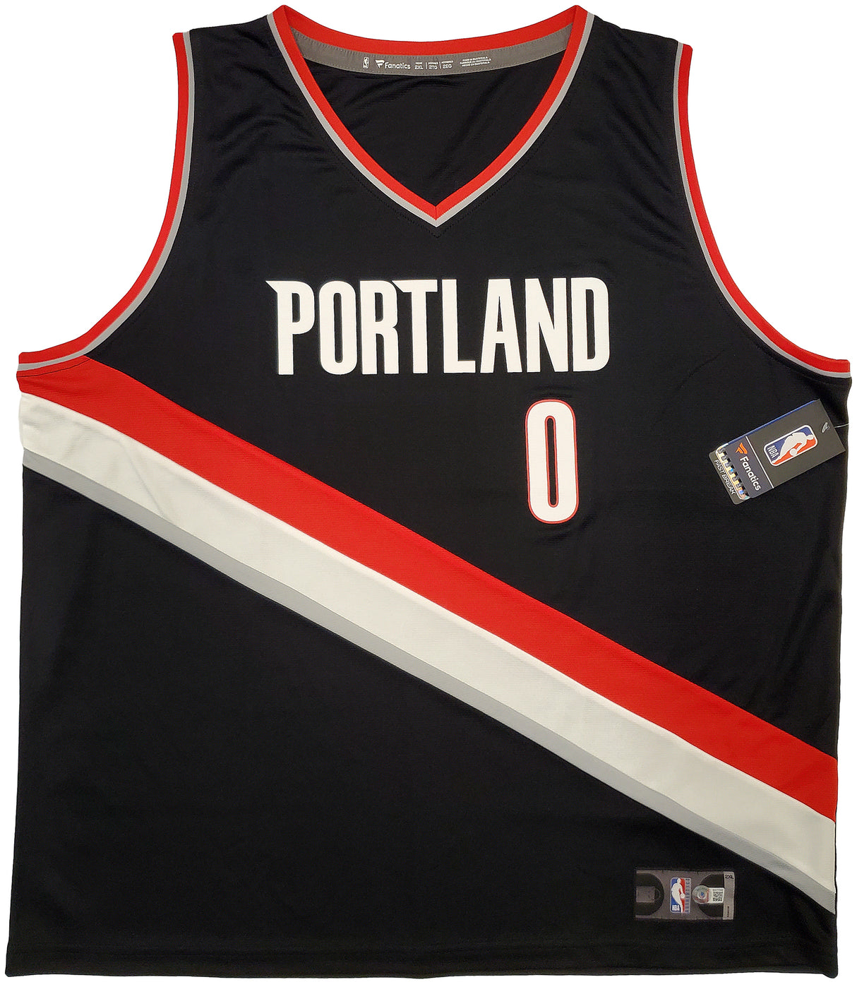Portland Trail Blazers Damian Lillard Autographed Black Fanatics Jersey Size XXL Beckett BAS Stock #196413