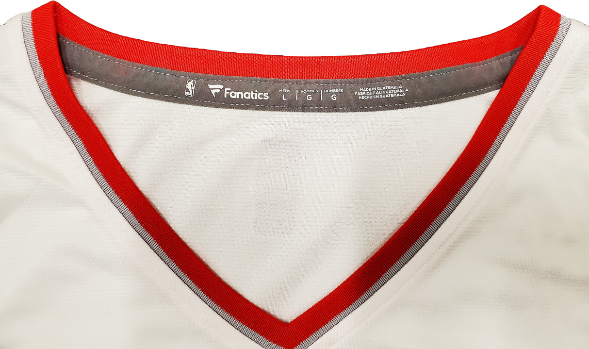 Portland Trail Blazers Damian Lillard Autographed White Fanatics Jersey Size L Beckett BAS Stock #196415