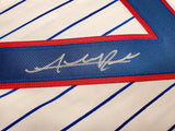 Chicago Cubs Addison Russell Autographed White Jersey Beckett BAS Stock #196620