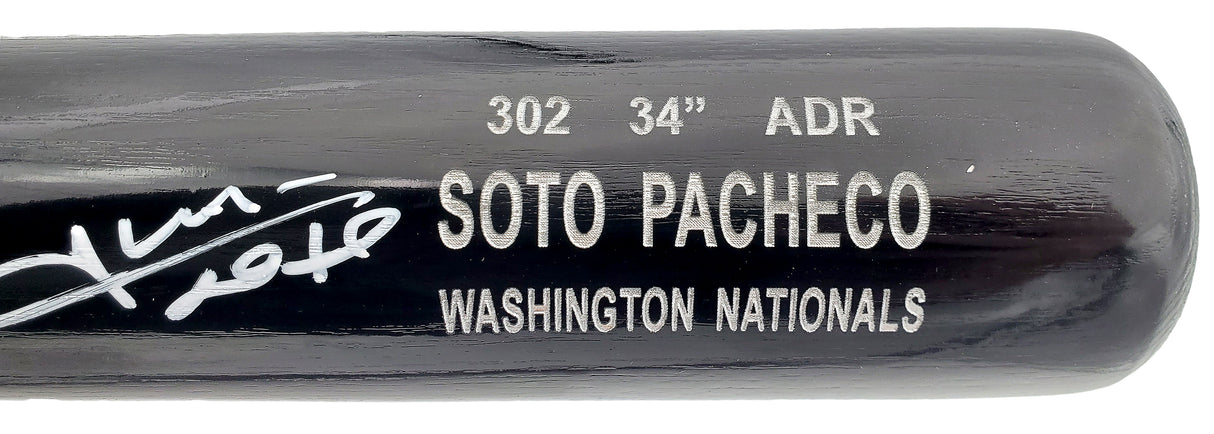 Juan Soto Autographed Black Rawlings Game Model Bat New York Mets Signed In White Beckett BAS QR Stock #196956