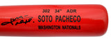 Juan Soto Autographed Red Rawlings Game Model Bat New York Yankees Beckett BAS QR Stock #196958