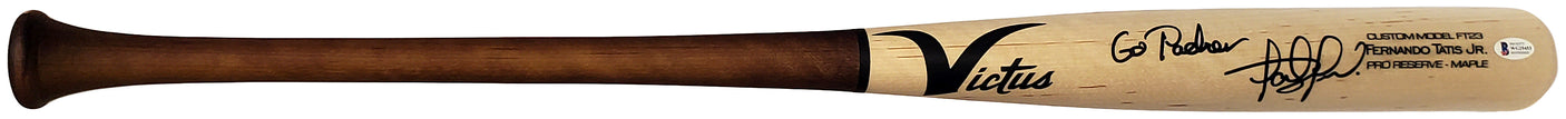 Fernando Tatis Jr. Autographed Blonde Victus Game Model Bat San Diego Padres "Go Padres" Beckett BAS Stock #189448
