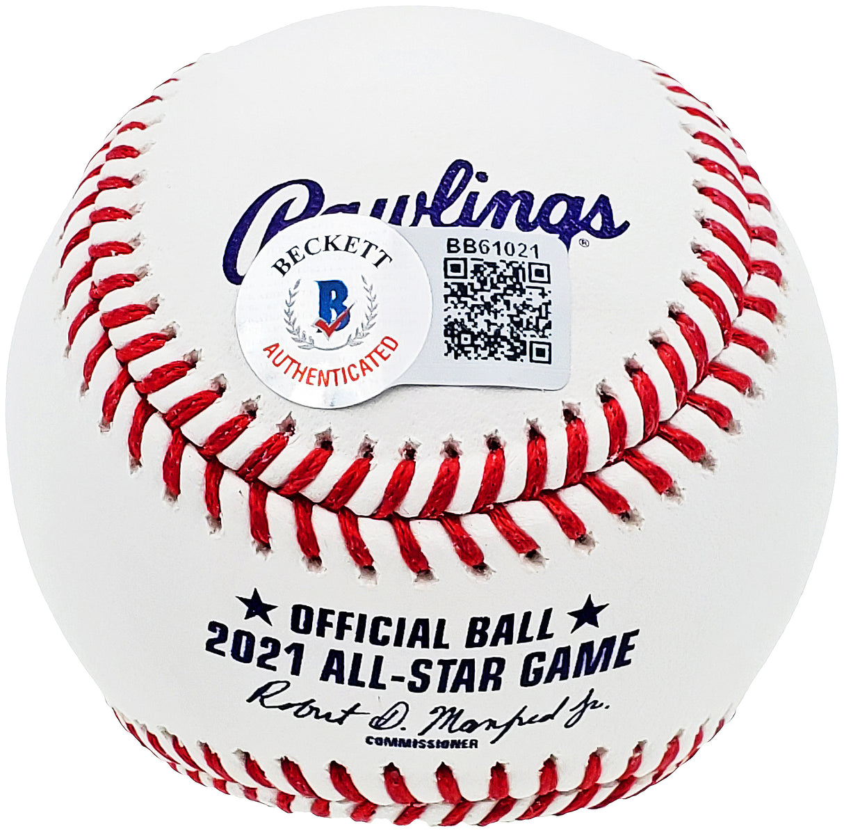 Vladimir Guerrero Jr. Autographed Official 2021 All Star Game Baseball Toronto Blue Jays "2021 ASG MVP" Beckett BAS Stock #197031